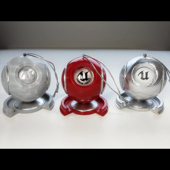 Very Rare 2019 Epic Games Employee Only Unreal Engine Christmas Tree Ornaments - Picture 1 of 8